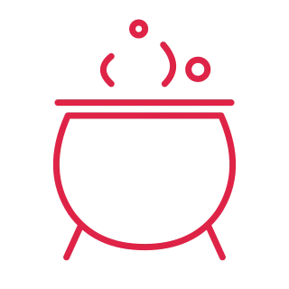 Halloween potion cauldron.
