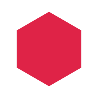 A mathematically regular 6-sided polygon with equally spaced vertices.
