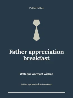 Father appreciation breakfast greeting card template · Botanical invitation