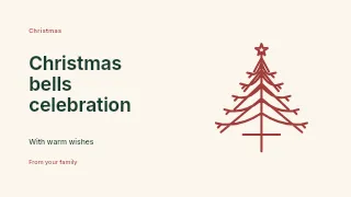 Christmas bells celebration presentation cover template · Horizontal photo dialogue