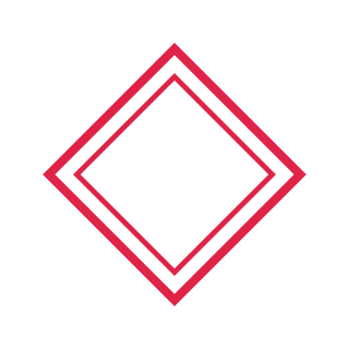 A 4 sided geometric frame uses two nested outlines.