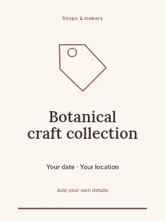 Botanical craft collection invitation template · Botanical invitation