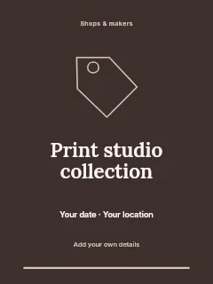 Print studio collection invitation template · Botanical invitation