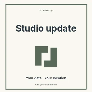 Studio Update social media post template · Framed editorial