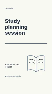 Study planning session instagram story template · Typography & ornament