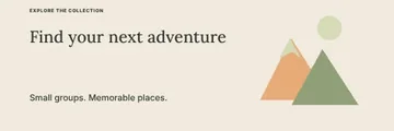Find your next adventure · Editorial banner template