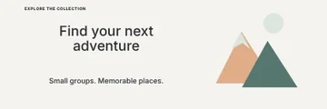 Find your next adventure · Minimal banner template