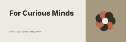 For Curious Minds · Column banner template