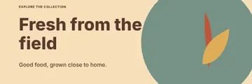 Fresh from the field · Retro banner template