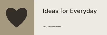 Ideas for Everyday · Typographic banner template