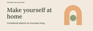 Make yourself at home · Editorial banner template