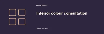Interior colour consultation · Left illustration banner template