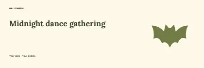 Midnight dance gathering · Right illustration banner template