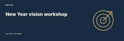 New Year vision workshop · Right illustration banner template