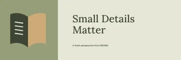 Small Details Matter · Medallion banner template