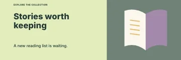 Stories worth keeping · Geometric banner template