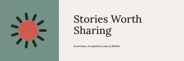 Stories Worth Sharing · Medallion banner template