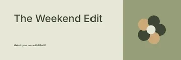 The Weekend Edit · Linework banner template