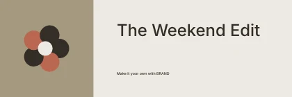 The Weekend Edit · Typographic banner template