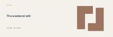 The Weekend Edit · Duotone banner template