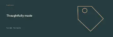 Thoughtfully Made · Horizontal photo dialogue banner template