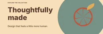 Thoughtfully made · Retro banner template