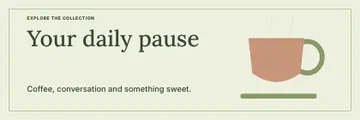 Your daily pause · Botanical banner template