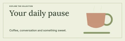 Your daily pause · Botanical banner template