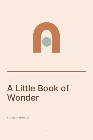 A Little Book of Wonder · Linework book cover template