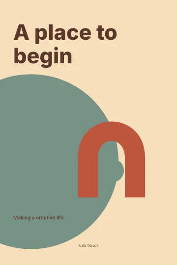 A place to begin · Retro book cover template