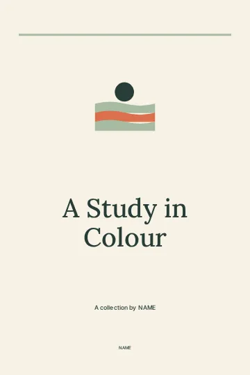 A Study in Colour · Classic book cover template