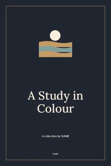 A Study in Colour · Frame book cover template