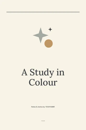 A Study in Colour · Classic 2 book cover template
