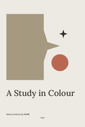 A Study in Colour · Studio book cover template