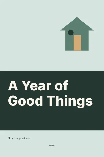 A Year of Good Things · Stencil book cover template