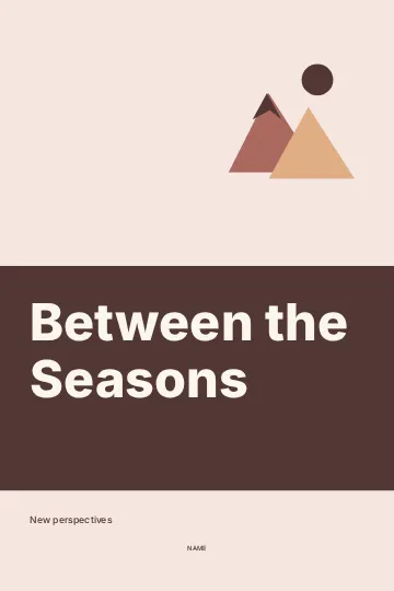 Between the Seasons · Stencil book cover template