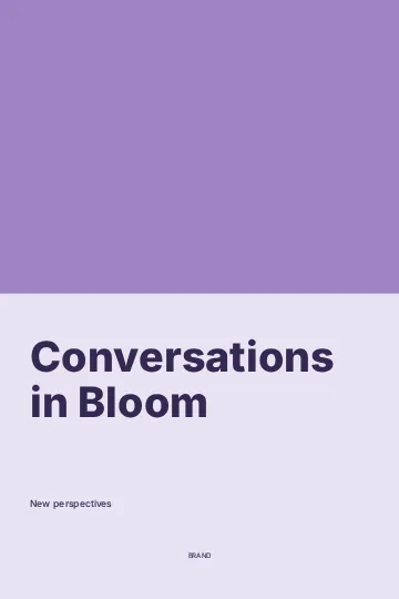Conversations in Bloom · Duotone book cover template