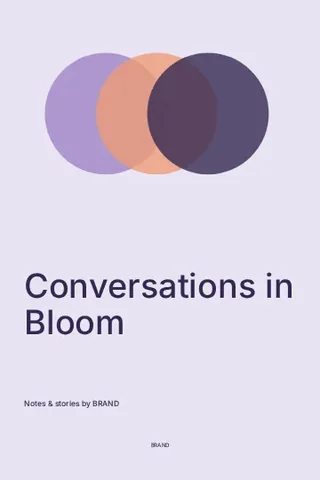 Conversations in Bloom · Orbit book cover template