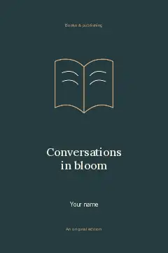 Conversations in Bloom · Terrace book cover template