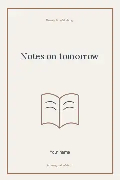 Notes on Tomorrow · Terrace book cover template