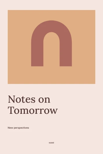 Notes on Tomorrow · Gallery 2 book cover template