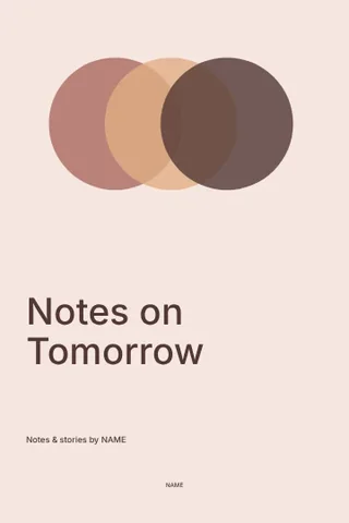 Notes on Tomorrow · Orbit book cover template