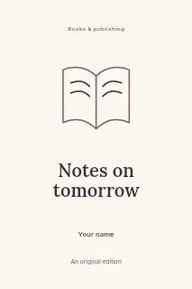 Notes on Tomorrow · Studio book cover template