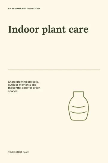 Indoor plant care · Columns book cover template