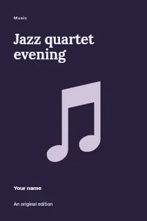 Jazz quartet evening · Fine-line cover book cover template