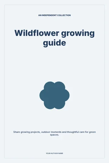 Wildflower growing guide · Framed book cover template