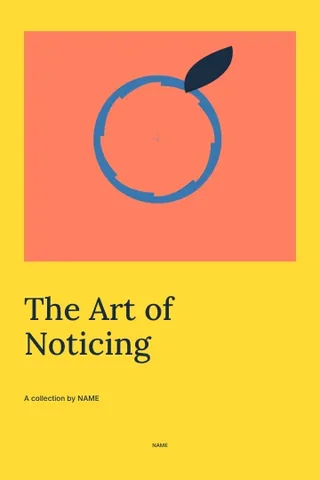 The Art of Noticing · Gallery book cover template