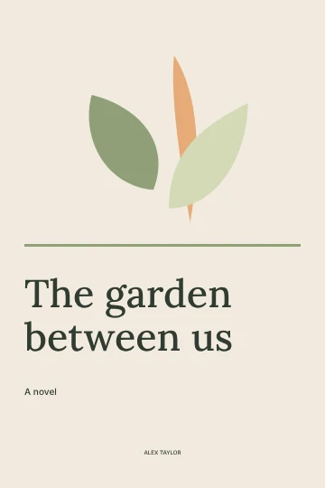The garden between us · Editorial book cover template