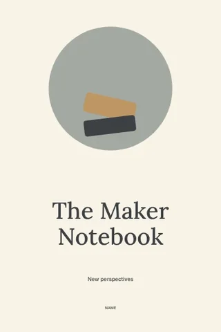 The Maker Notebook · Medallion book cover template
