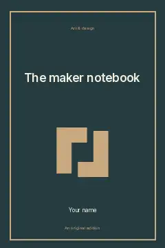 The Maker Notebook · Medallion 2 book cover template